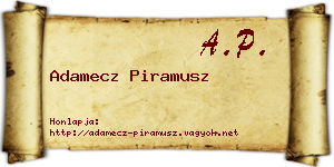 Adamecz Piramusz névjegykártya